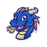 flame.fun mascot dragon headshot